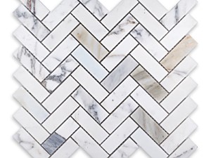 Calacatta Gold Marble Herringbone 1 X 3 Polished or Honed